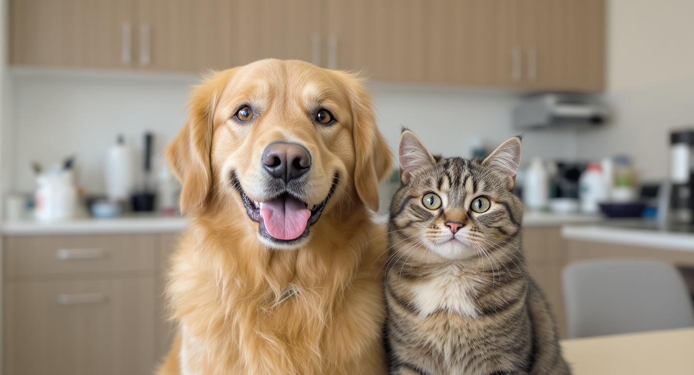 Gesunde Hunde und Katzen beim Tierarzt
